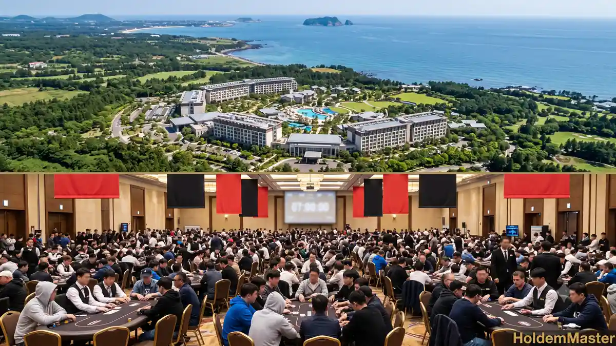 제주 신화월드 LES A 카지노 APT 제주 2026 가을 포커 토너먼트 — 제주도 배경 포커 테이블
