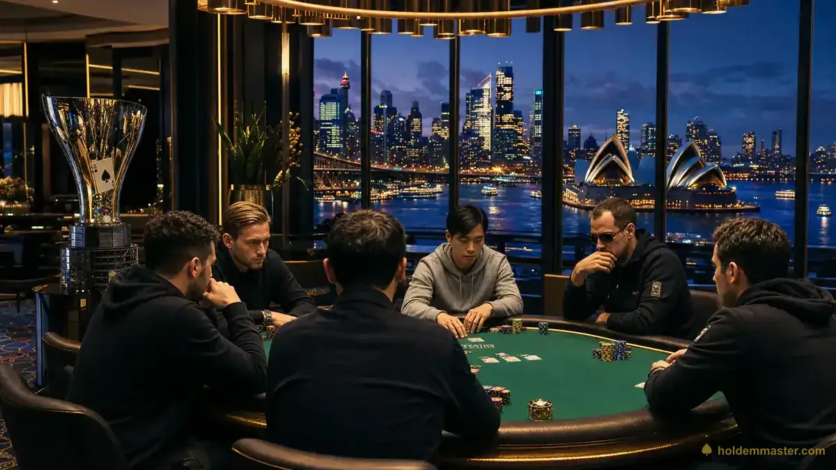 WPT Australia 2026 Pokerturnier im The Star Sydney – Pokerraum am Darling Harbour mit dem WPT-Championship-Final-Table
