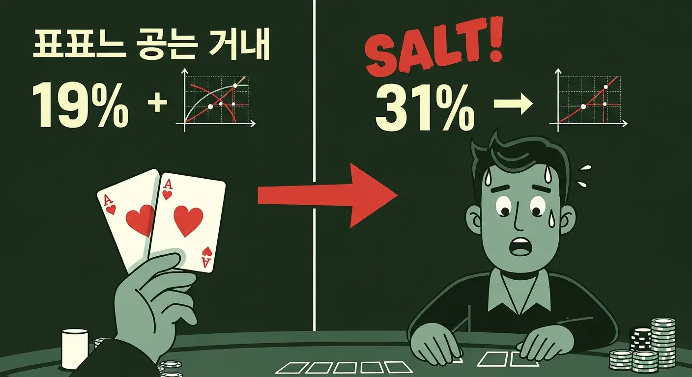 팟 오즈와 드로우 확률 비교 예시