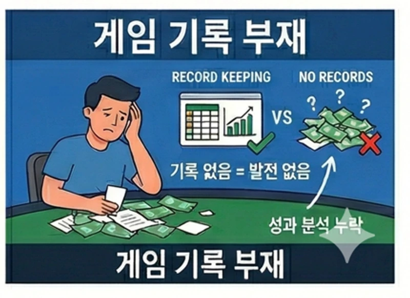 홀덤 게임 기록 부재 상황
